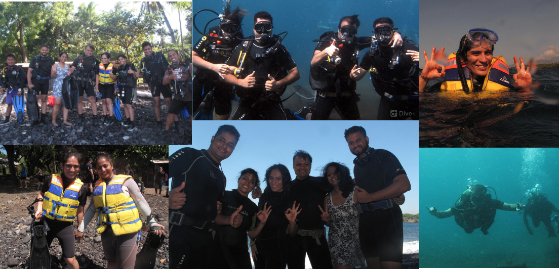 Discover Scuba Diving group at Tulamben