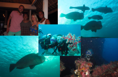 Ben and Laura, photos of scuba diving 