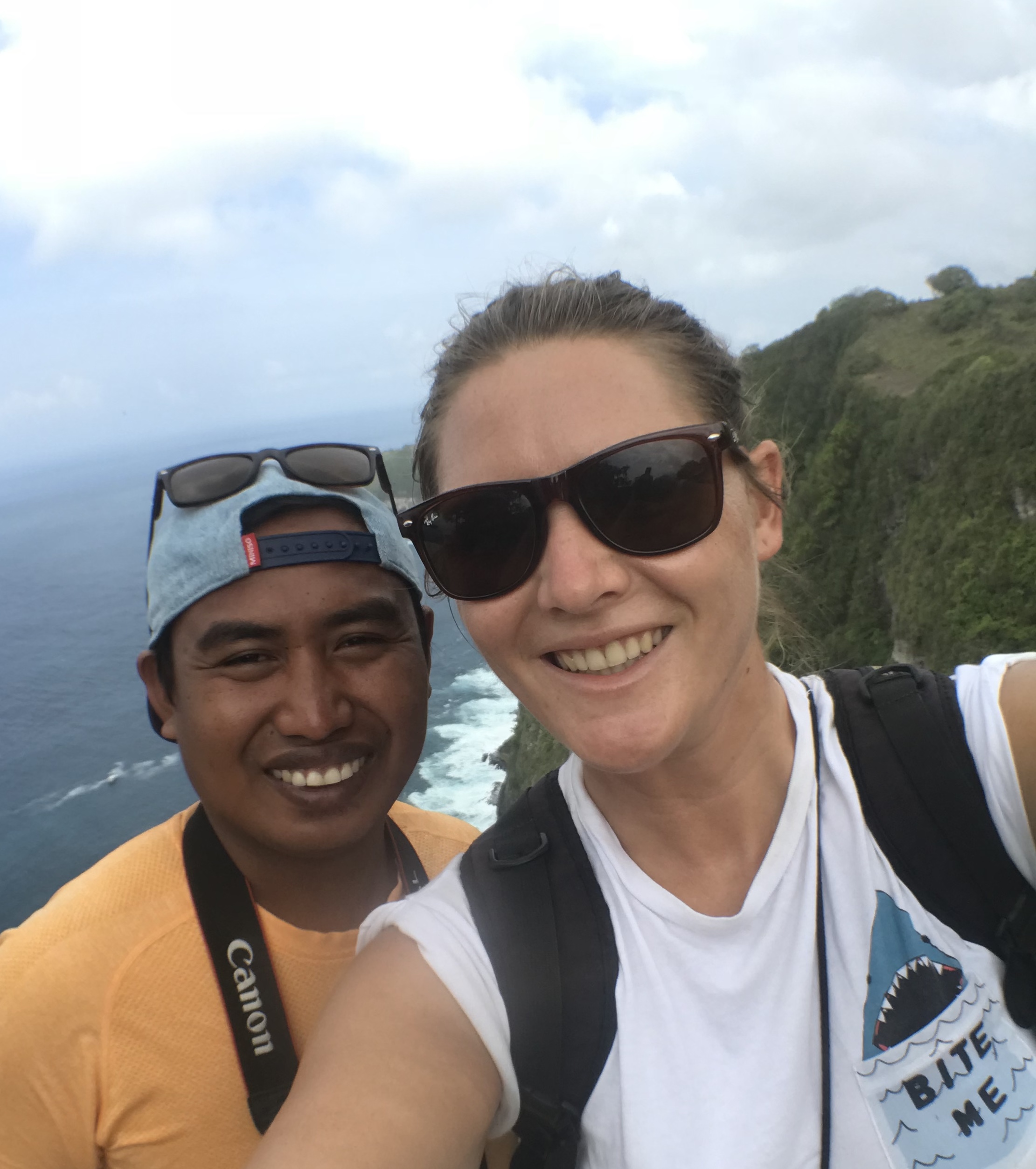 Georgina and Wayan in Nusa Penida for their Honeymoon