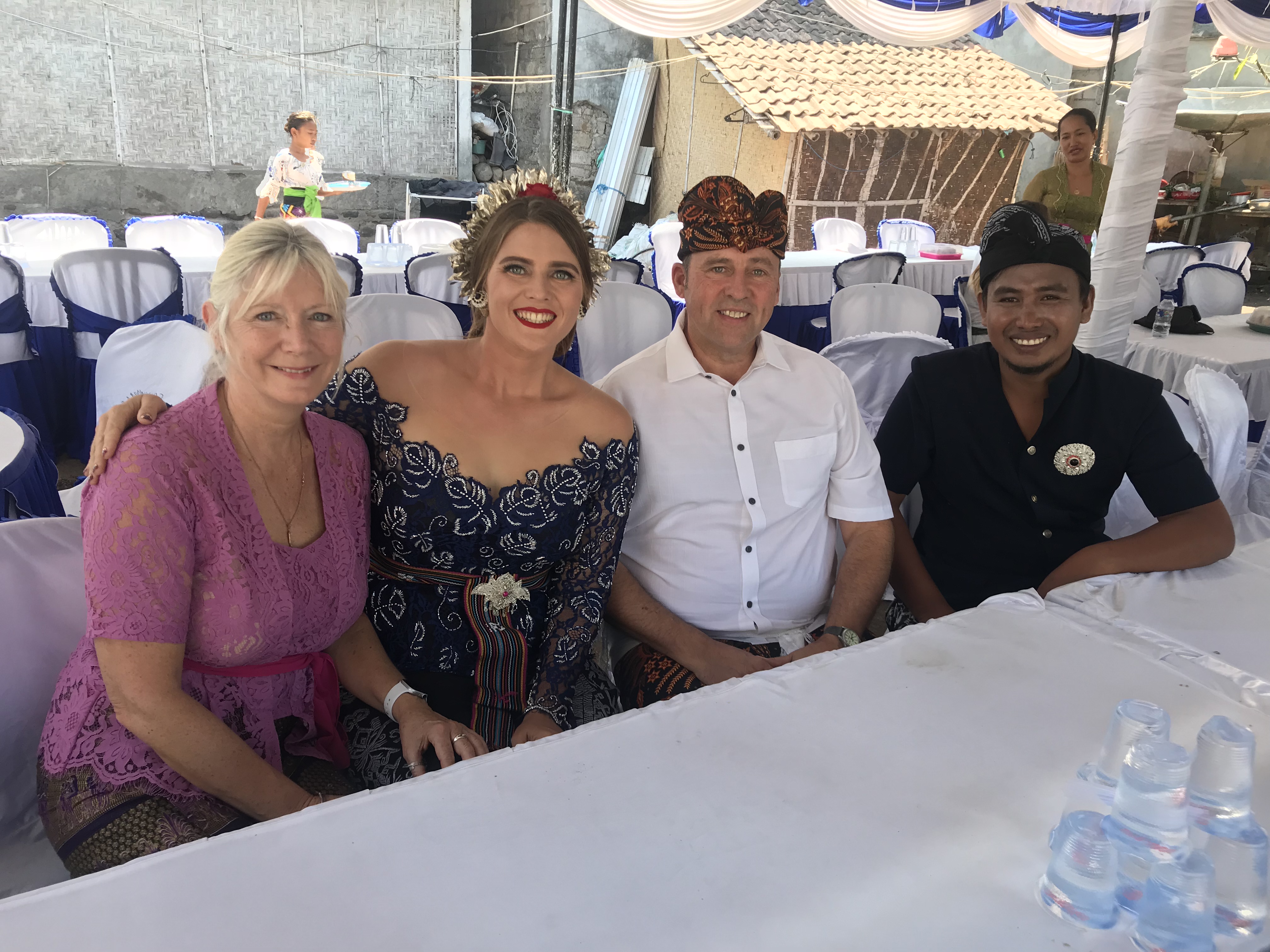 Wayan and Georgina with Lucinda Tuttiett and John Searle (Georgina's parents)