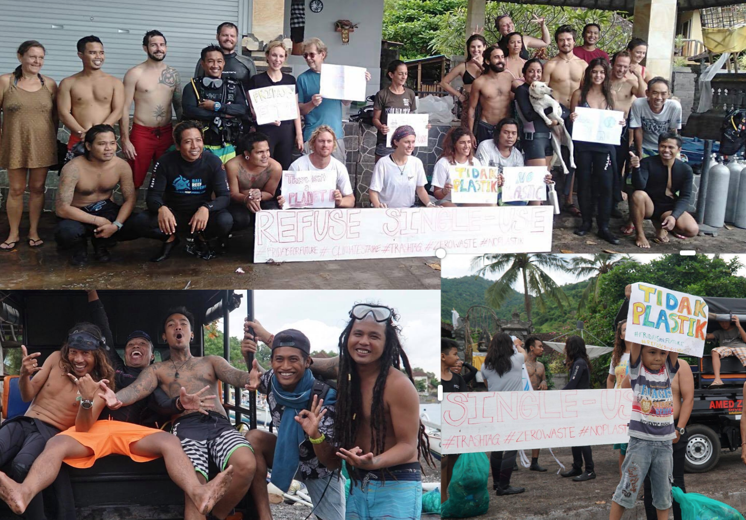 Under Water clean up in Jemeluk bay, Amed Bali