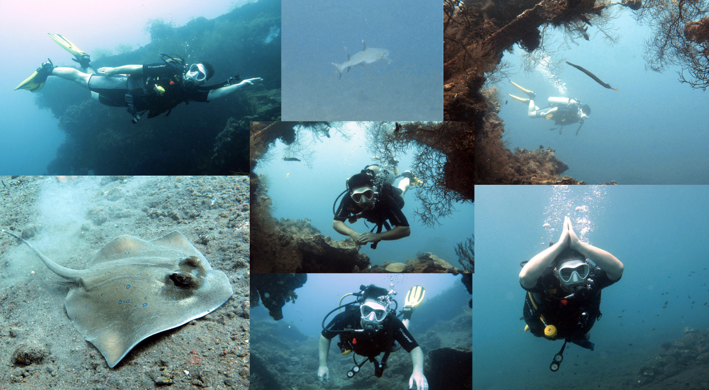 Oleg Scuba diving on the USAT Liberty in Amed