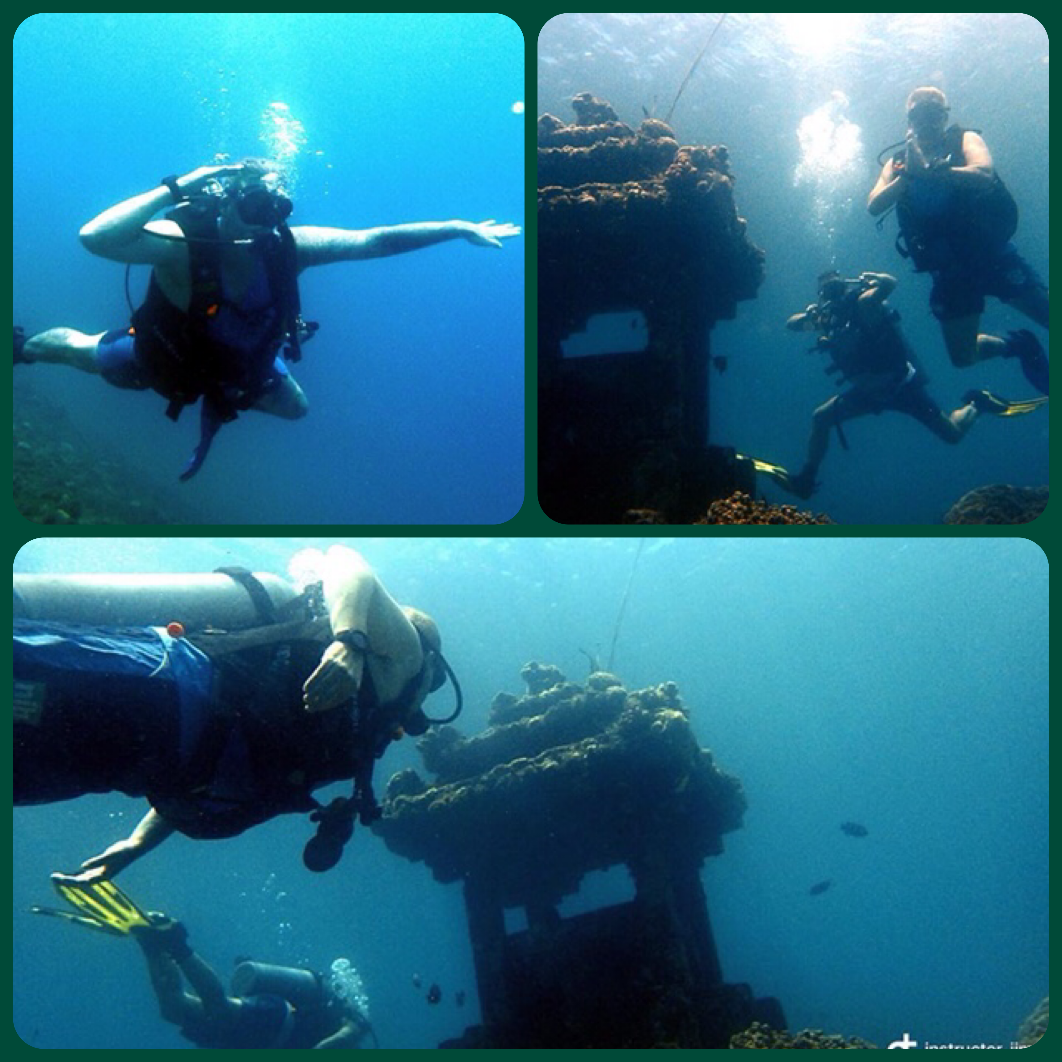 Marc and Cam Scuba diving in Jemeluk, Amed, Bali