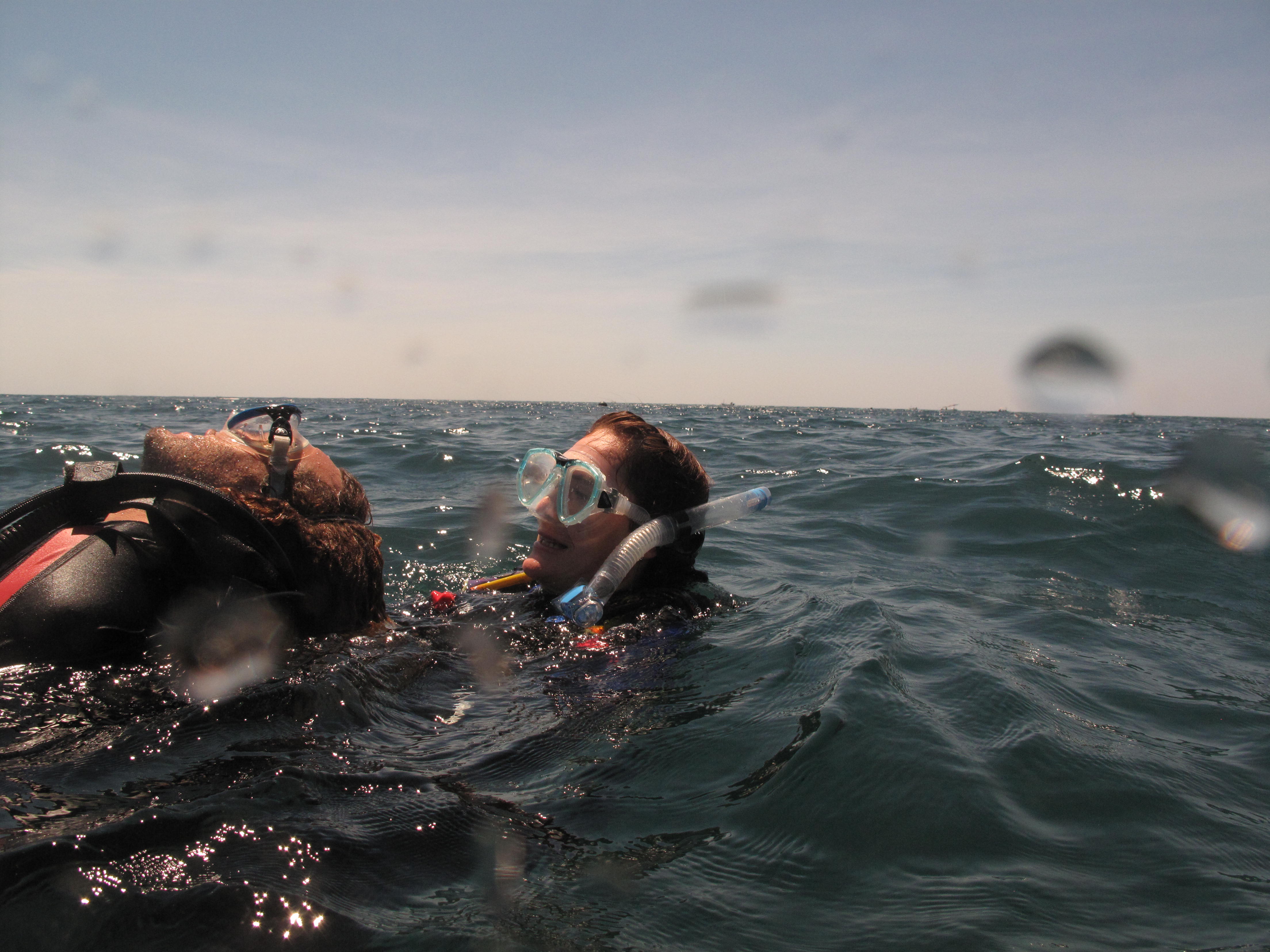 Iris completing her PADI Rescue Diver Course