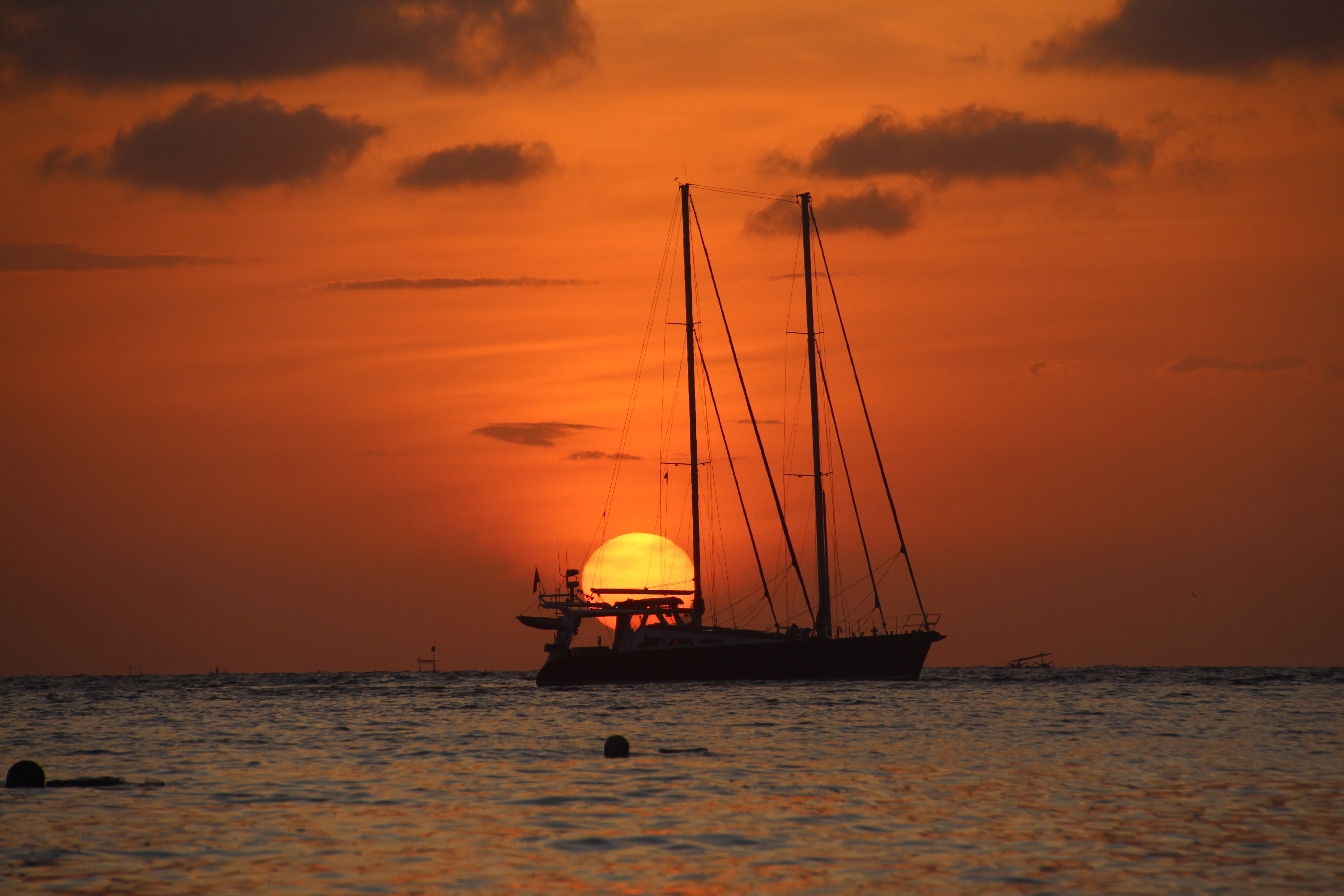 Sunrise from Amed beach in Bali